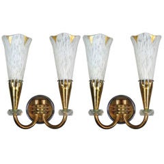 Pair Two Arm French Sconces