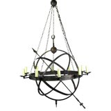 Large Armillary chandelier