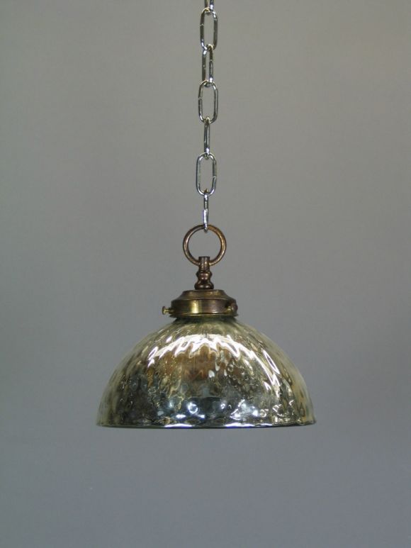 Quilted Mercury Glass Pendant