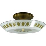 LIGHTING SALE 50% OFF SELECTED ITEMS Large Mid Century Glass Flush Mount