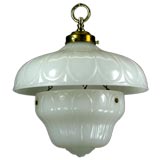1910s Opaline Glass Inverted Dome