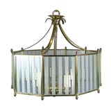 Clear and Frosted Glass Moderne  Lantern