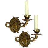 Pair Asian  Design French Sconces