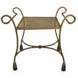 Rope metal  gilded bench