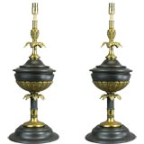 Pair of large Pineapple Lamps