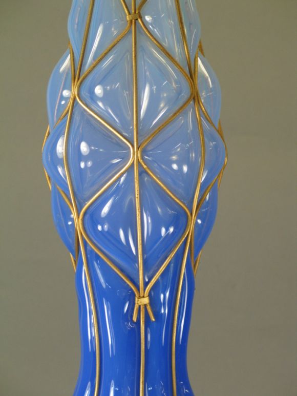 Italian Blue Murano Glass Pendant
