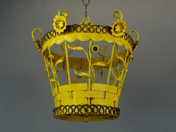 Italian Yellow Tole Lantern