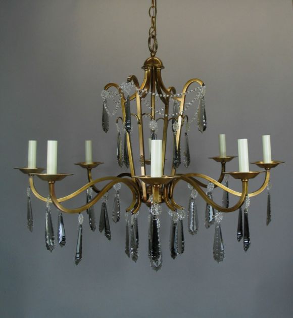 Smoked Crystal Chandelier
