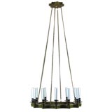 Star shaped bronze chandelier