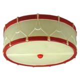 Glass drum ceiling light