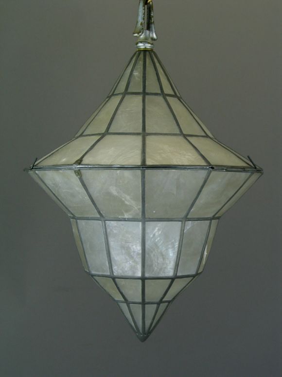 Mid-20th Century Capiz Shell Lantern