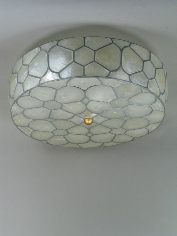capiz shell flush mount ceiling light