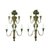 Pair Large Italian Five Arms Sconce