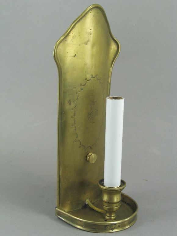 Pair English Nautical single light sconces