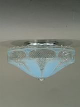 Pale Blue Glass Flush Mount