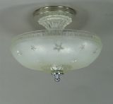Frosted  Star detailed Glass Dome  (three available)