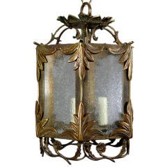 ON Sale  Circa 1920's Italian Foliate Bronze Lantern