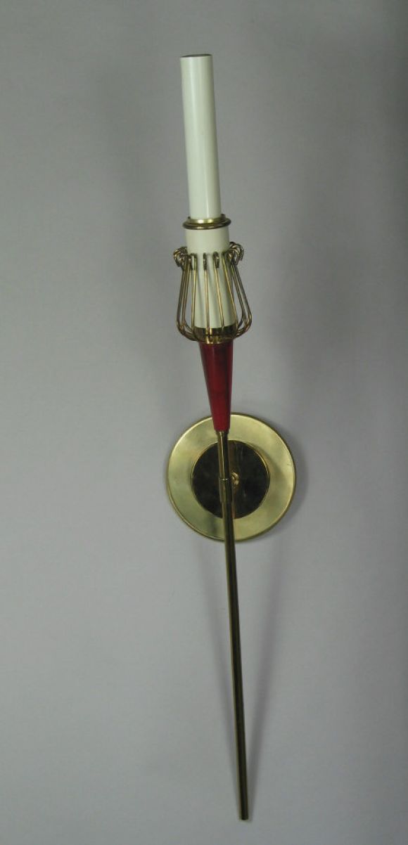 Pair French Torch  Sconces