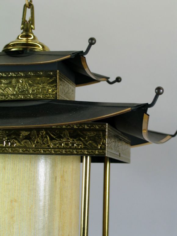 Metal Black  or Red Pagoda Lantern (2 available)