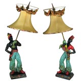 Pair exotic  Van Clef table lamps