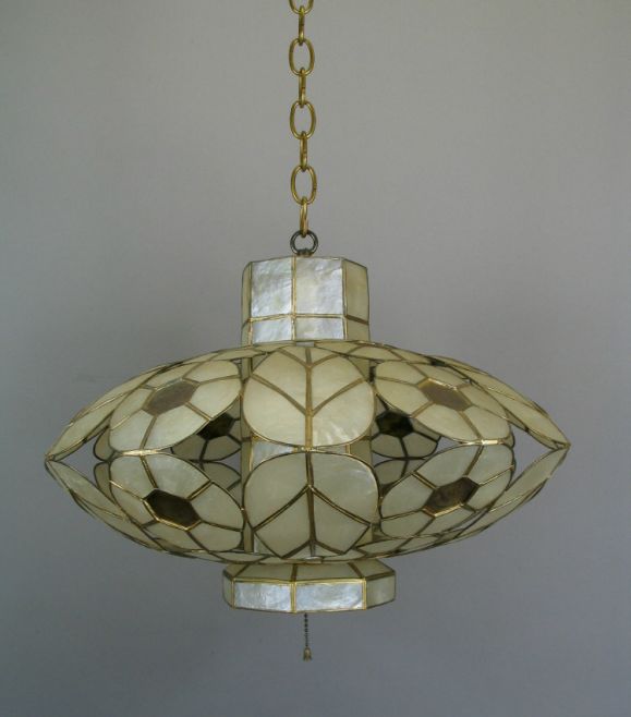 Petal capiz shell pendant