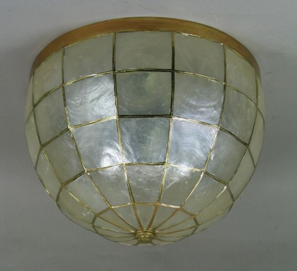 Capiz shell flushmount