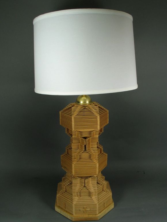 #4-403 Hand made lamp.<br />
Shade not included