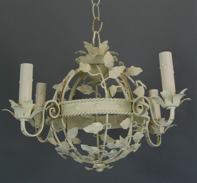 Italian tole 4 lite fixture at 1stdibs