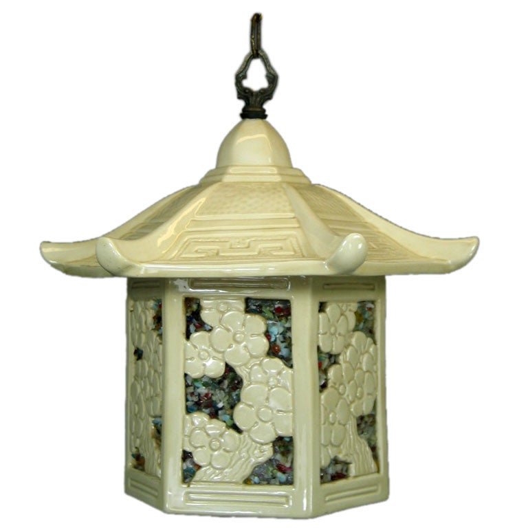 Ceramic pagoda lantern at 1stDibs
