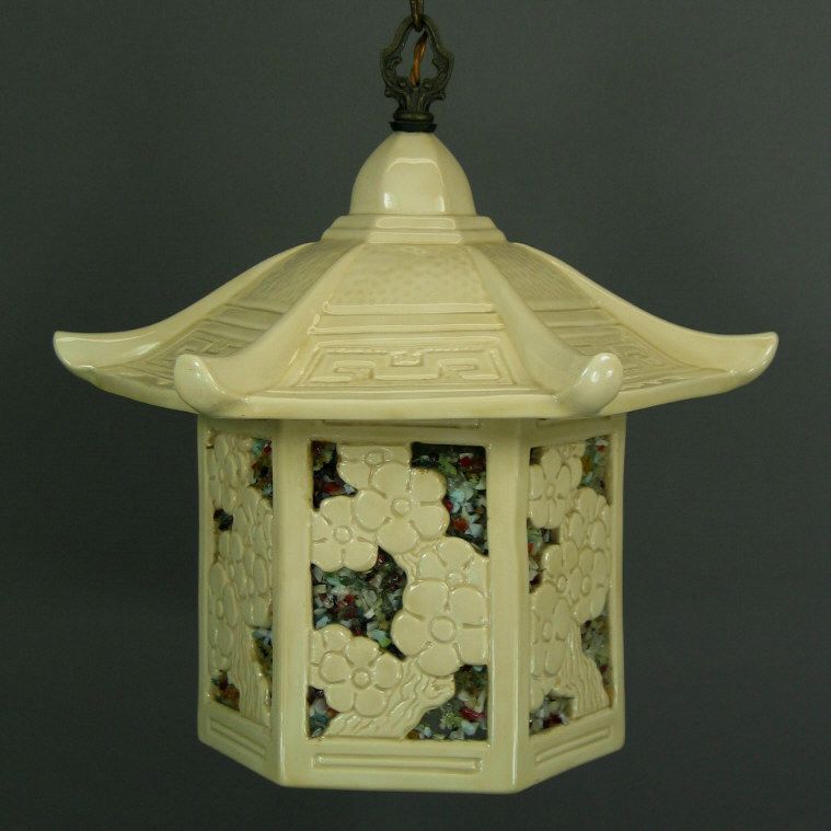 Ceramic pagoda lantern at 1stDibs