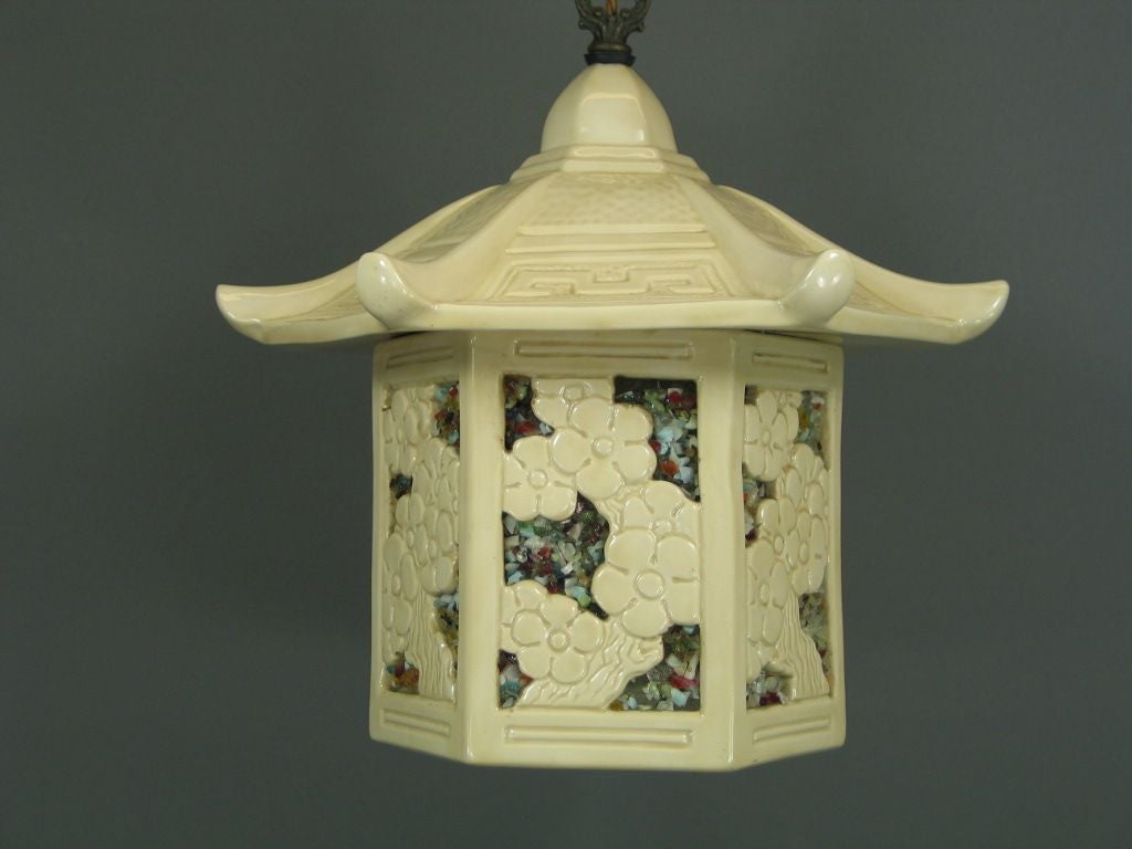 Ceramic pagoda lantern at 1stDibs