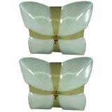 Butterfly shaped glass flushmount (one available)