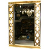 Moderne braided wood mirror
