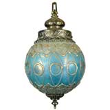 Glass BlueGlobe  Pendant (2 available)