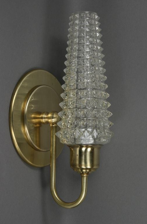 Pair Rostrato Glass Sconces