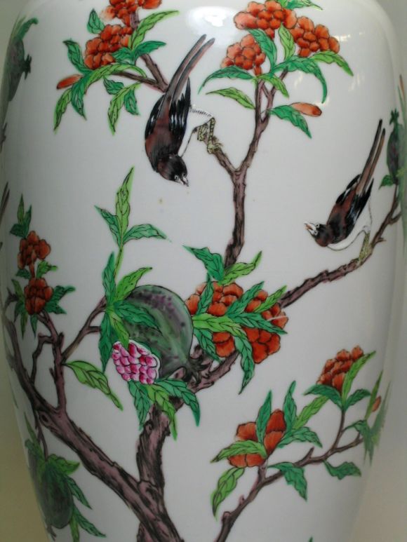 Single Oriental Porcelain lamp