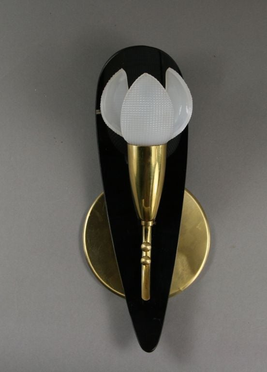 Pair of French Tulip Sconces