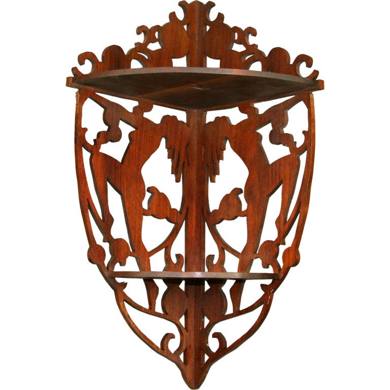 Female figural corner shelf