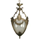 Antique Circa 1920's Italian Ornate Bronze Lantern