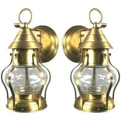 Pair Nautical  Lantern Sconces