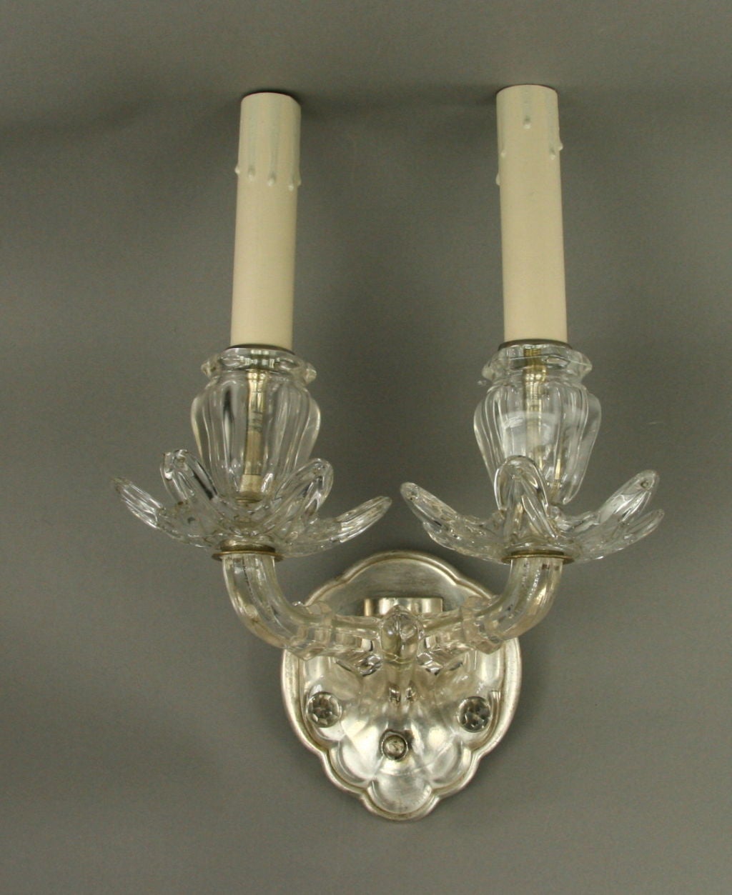 Circa 1930 s Pair Double Arm Crystal Sconces at 1stdibs