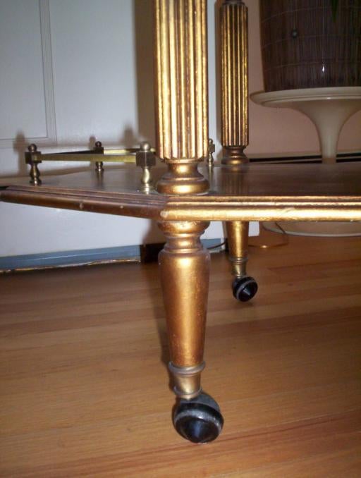 Circa 1940's Italian gilt rolling display case