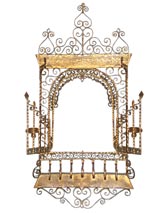 Gilded metal wall  gate