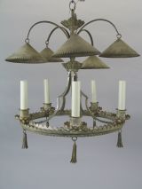 Vintage Oriental tole chandelier