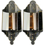 Pair mirror back  sconces          (3pair available)