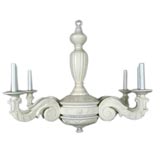 Circa 1920
s Carved Lacquered Wood Chandelier