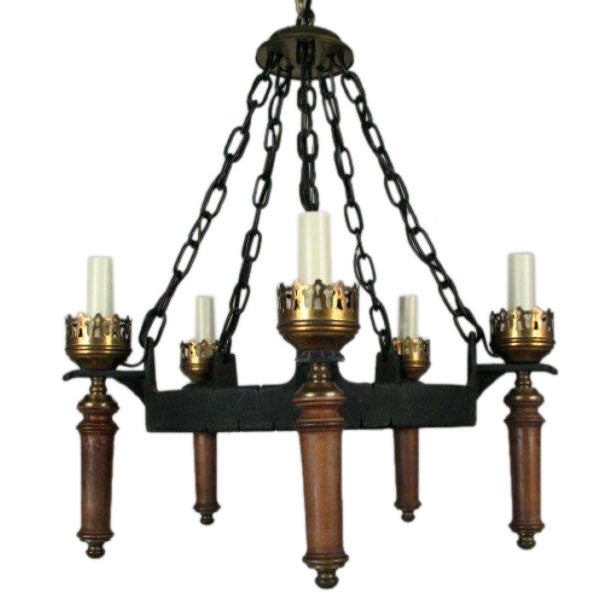 Black Iron Ring Light Fixture For Sale at 1stdibs