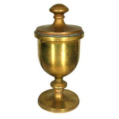 Large Italian Brass Urn removable top