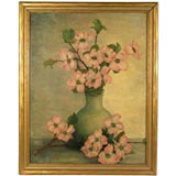 Circa 1940's Floral Oil Painting