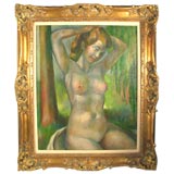 1950's  Female Nude Oil on Canvas